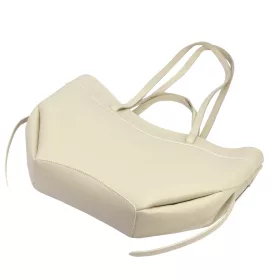   Luka 25-025 bézs női bőr kézitáska, válltáska 40 x 30 x 12 cm