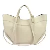 Luka 25-025 bézs női bőr kézitáska, válltáska 40 x 30 x 12 cm