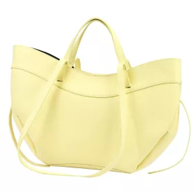   Luka 25-025 pasztell sárga női bőr kézitáska, válltáska 40 x 30 x 12 cm