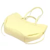 Luka 25-025 pasztell sárga női bőr kézitáska, válltáska 40 x 30 x 12 cm