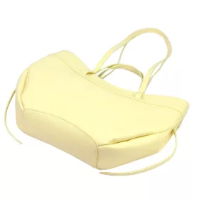   Luka 25-025 pasztell sárga női bőr kézitáska, válltáska 40 x 30 x 12 cm