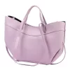 Luka 25-025 levendula lila női bőr kézitáska, válltáska 40 x 30 x 12 cm