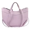 Luka 25-025 levendula lila női bőr kézitáska, válltáska 40 x 30 x 12 cm