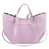 Luka 25-025 levendula lila női bőr kézitáska, válltáska 40 x 30 x 12 cm