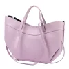 Luka 25-025 levendula lila női bőr kézitáska, válltáska 40 x 30 x 12 cm