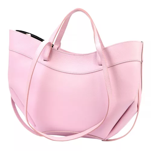 Luka 25-025 rózsaszín női bőr kézitáska, válltáska 40 x 30 x 12 cm