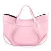 Luka 25-025 rózsaszín női bőr kézitáska, válltáska 40 x 30 x 12 cm