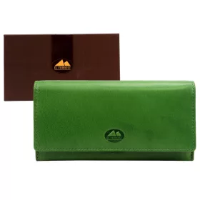    Dámska peňaženka z hovädzej kože EL FORREST 946-151 s RFID zelenou farbou 18,5 x 9 x 3,5 cm