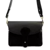  Dámska kožená kabelka Luka 26-100 D čierna, crossbody 24,5 x 18 x 6 cm