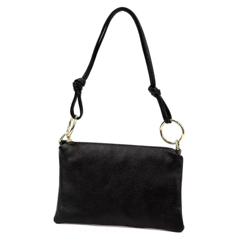 Luka 24-097 MN DOLLARO fekete női bőr kézitáska 25 x 16 x 3 cm