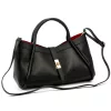  Dámska kožená kabelka Camilla PREMIUM 10.012 čierna 36 x 22 x 18 cm