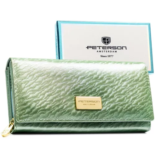  Dámska peňaženka Peterson PTN PX28-CNF zelená 18,5 x 9 x 3,5 cm