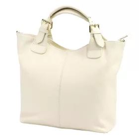    Dámska kožená kabelka Luka 26-108 béžovej farby s bočným popruhom 38 x 30 x 15 cm