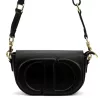  Dámska kožená crossbody kabelka Luka 25-053 čierna 24 x 14 x 8 cm