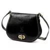  Dámska kožená crossbody kabelka Florence 59 čierna 24 x 19 x 9 cm