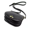  Dámska kožená crossbody kabelka Florence 59 čierna 24 x 19 x 9 cm