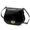  Dámska kožená crossbody kabelka Florence 59 čierna 24 x 19 x 9 cm