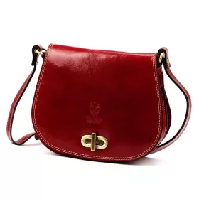    Dámska kožená crossbody kabelka Florence 59 červená 24 x 19 x 9 cm