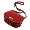  Dámska kožená crossbody kabelka Florence 59 červená 24 x 19 x 9 cm