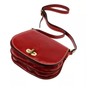    Dámska kožená crossbody kabelka Florence 59 červená 24 x 19 x 9 cm