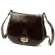  Dámska hnedá kožená crossbody kabelka Florence 59 24 x 19 x 9 cm