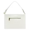Dámska kožená kabelka Luka 26-103 biela s bočným popruhom 29 x 21 x 4 cm