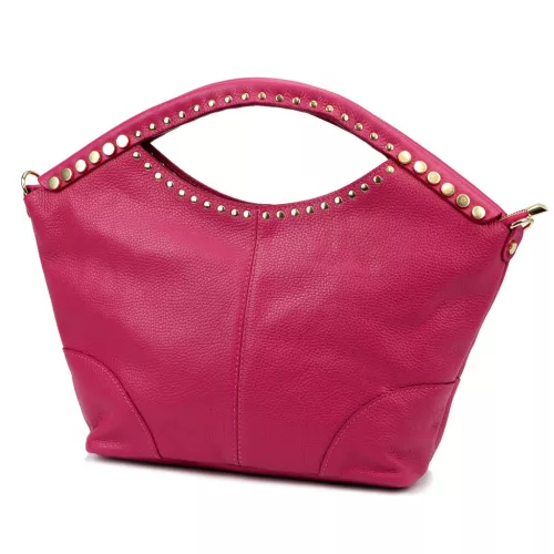  Dámska kožená kabelka Camilla 10.003 MN magenta 42 x 23 x 10 cm