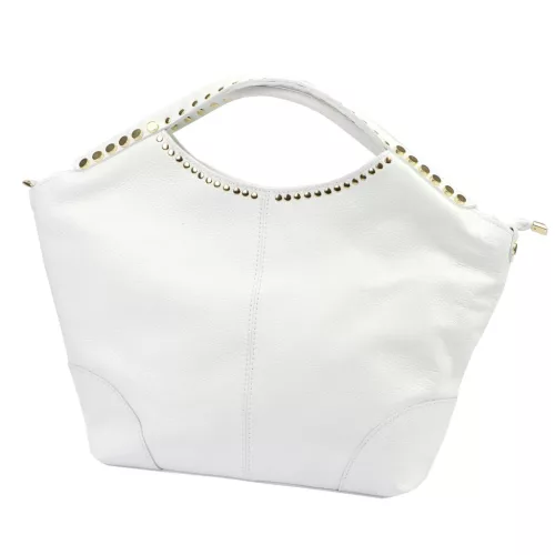  Dámska kožená kabelka Camilla PREMIUM 10.003 DOLLARO biela 48 x 30 x 12 cm