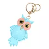 Dámsky doplnok z hovädzej kože Florence BRE-9 OWL modrý 9 x 6 x 2 cm