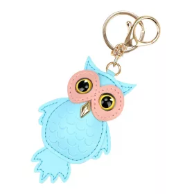   Dámsky doplnok z hovädzej kože Florence BRE-9 OWL modrý 9 x 6 x 2 cm