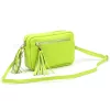 Luka 20-030  neon zöld női bőr oldaltáska 21 x 15 x 8 cm