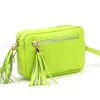 Luka 20-030  neon zöld női bőr oldaltáska 21 x 15 x 8 cm