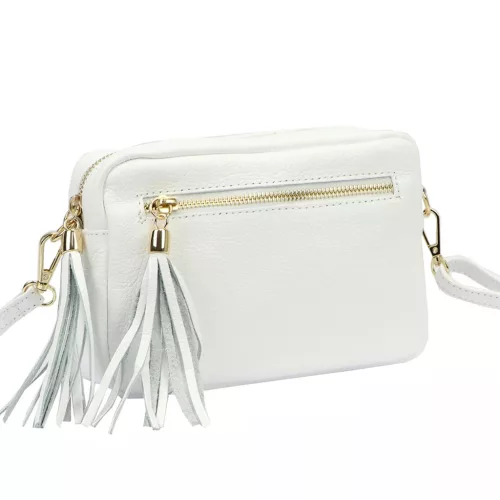 Luka 20-030 fehér női bőr oldaltáska 21 x 15 x 8 cm