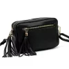 Luka 20-030 fekete női bőr oldaltáska 21 x 15 x 8 cm