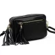 Luka 20-030 fekete női bőr oldaltáska 21 x 15 x 8 cm