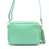 Luka 20-030 türkizzöld női bőr oldaltáska 21 x 15 x 8 cm