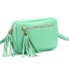 Luka 20-030 türkizzöld női bőr oldaltáska 21 x 15 x 8 cm