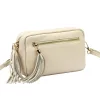 Luka 20-030 bézs női bőr oldaltáska 21 x 15 x 8 cm