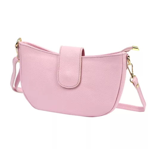 Luka 26-102 rózsaszín női bőr oldaltáska 26 x 16 x 7 cm