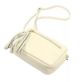    Dámska kožená kabelka Luka 20-030 DOLLARO GOLD béžovej farby 21 x 15 x 8 cm