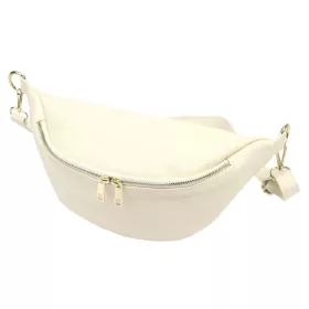    Dámska kožená kabelka Luka 26-111 béžovej farby, crossbody, 33 x 18 x 12 cm