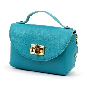   Luka 26-106 DOLLARO türkiz női bőr kézitáska 19 x 13 x 9 cm