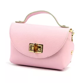    Dámska kožená kabelka Luka 26-106 DOLLARO púdrovej farby 19 x 13 x 9 cm