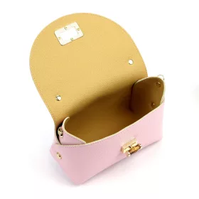    Dámska kožená kabelka Luka 26-106 DOLLARO púdrovej farby 19 x 13 x 9 cm