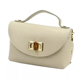    Dámska kožená kabelka Luka 26-106 DOLLARO béžovej farby 19 x 13 x 9 cm