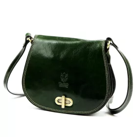    Dámska kožená crossbody kabelka Florence 59 zelená 24 x 19 x 9 cm