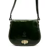  Dámska kožená crossbody kabelka Florence 59 zelená 24 x 19 x 9 cm
