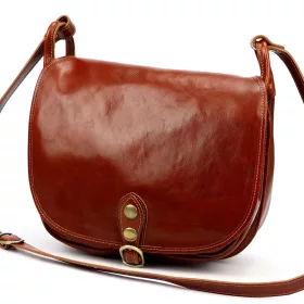    Dámska hnedá kožená crossbody kabelka Florence 8863 30 x 26 x 12 cm