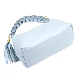    Dámska kožená kabelka cez rameno Luka 26-032 v svetlomodrej farbe 27 x 17 x 12 cm