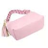 Dámska kožená kabelka cez rameno Luka 26-032 ružová 27 x 17 x 12 cm